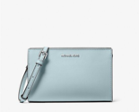 New Michael Kors Sheila Small Vegan Non-Leather Crossbody Bag Vista Blue... - $75.91