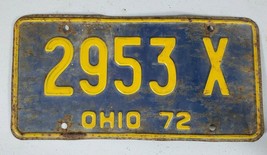 1972 Ohio Vintage License Plate Weathered Rat Rod Man Cave 2953 X - £11.17 GBP