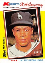 1982 Topps Kmart #2 Maury Wills Los Angeles Dodgers ⚾ - £0.69 GBP