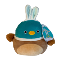 Squishmallows Daksa The Duck 8&quot; 2022 Easter Bunny Ears BRAND NEW with Tag  - $32.32