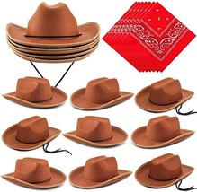 20 Pack Kids Cowboy Hat With Red Bandanna For Masquerade Party Cosplay - £41.55 GBP