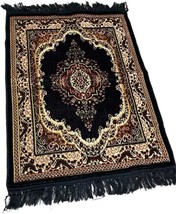 Tb Muslim Prayer Rug Thick, Islamic, Soft Velvet Mat Ramadan Gift, With, Blue - £25.94 GBP