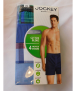 Jockey ActiveBlend Men's 4-Pack Woven Boxer Cool & Comfort 2XL 44-46 009543 NEW - $44.54