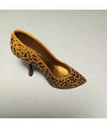 Just The Right Shoe Miniature Shoe Leopard Stiletto1998 Style 25017 Rain... - $93.45 MXN