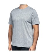 Reebok Short Sleeve Textured Active Tee Griffin (Gray)  Mens  Sz L-2XL NWT - $350.83 MXN