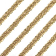 15Yards Metallic Braid Lace Trim Gold Centipede Lace Ribbon Decorated Gimp Trim  - £12.74 GBP
