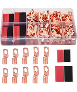 160Pcs Copper Wire Lugs AWG2 4 6 8 10 12 with Heat Shrink Set, 80Pcs Bat... - $26.71 CAD