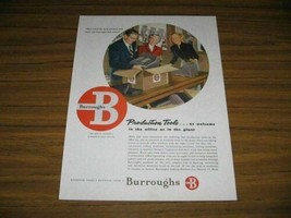 1948 Print Ad Burroughs Calculators Business Machine Happy Office Workers - $10.45