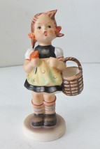 Goebel M.I. Hummel “Sister” Porcelain Figurine #98/0 TMK-5 Girl w/ Basket Flower - £11.17 GBP