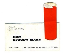BACARDI Rum Bloody Mary Table Top Tent Card  - £9.31 GBP