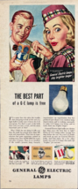 General Electric Lightbulb 1948 Magazine Print Ad Best Part of A GE Lamp... - £11.55 GBP