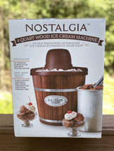 Nostalgia Electric Wooden Ice Cream Maker Home Frozen Gelato Valentine  Day Gift - £35.93 GBP