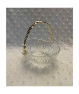 Vintage Crystal Mikasa Gold Handled Basket - $19.80