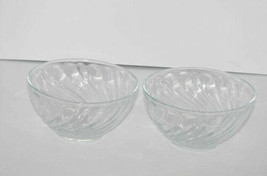 Vintage Swirl Pattern Glass Bowls Set of 2 - £17.84 GBP