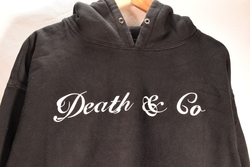 Death & Co Market Mens Script Hoodie Black XL Item image 2