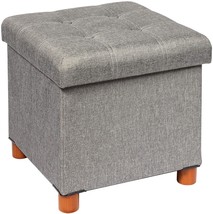 B FSOBEIIALEO Storage Ottoman with Tray, Foot Stools and Ottomans with Legs, - £41.69 GBP