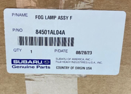 2015-2017 SUBARU OUTBACK WAGON RIGHT FOG LIGHT P/N 84501AL04A USED OEM PART - $46.79