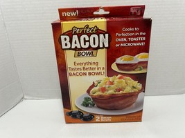 New Perfect Bacon Bowl 2 Pc As Seen On TV Kitchen Gadget Cooker Microwave Oven - £3.50 GBP