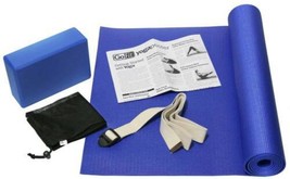 Yoga Kit GoFit Zen 5 Piece Yoga Kit Mat Block Bag Chart Complete- 68” x 24” Mat - £30.06 GBP