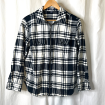 Chaps Womens Ralph Lauren Plaid Flannel Zip Shirt Sz 1X Plus Size - £13.11 GBP