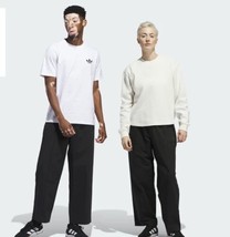 Adidas S Pintuck Pant Black Gender Neutral Wide Leg Baggy Skateboarding Relaxed - £40.45 GBP