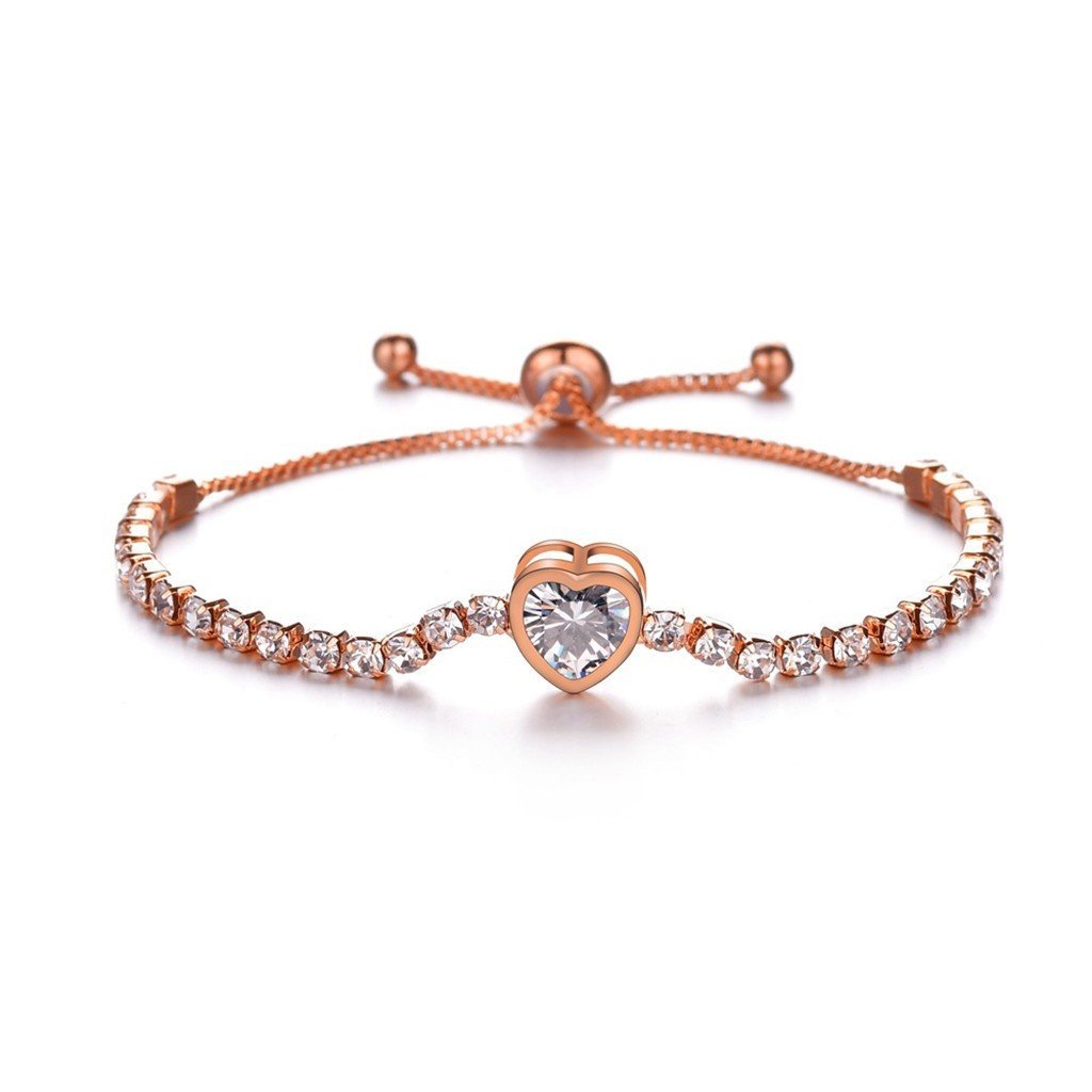 Women's Bracelet Heart-Shaped Personality Bracelet Women's  Korean Fashion Hand  - $19.99