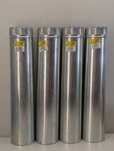 Pack of 4 Master Flow 4 in. x 2 ft. 26 Gauge Round Metal Duct Pipe Galva... - $674.63 MXN