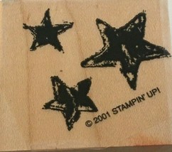 Stampin Up Rubber Stamp Cluster of Three Stars Patriotic Background Card Making - £3.13 GBP