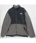 The North Face Denali Gray Black Polartec Fleece Full Zip Jacket Mens XL - £44.74 GBP