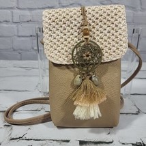 Ale-Hop Crossbody Bag Western Beige Tassels Shells Dreamcatcher Purse  - £11.72 GBP