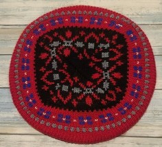 Warm Country Beret ~ Hat ~ 10.75&quot; Diameter ~ Thermal Fluffed Yarn  ~ Mul... - $35.00