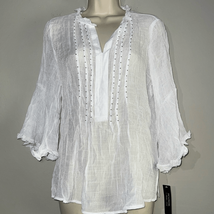 Zac &amp; Rachel Lightweight Embellished Blouse Size Small - $9.60