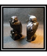 Peruvian Black Onyx Raven Carving Figurine (ONE) Extra Large H 4.25&quot; x  ... - $366.16 MXN