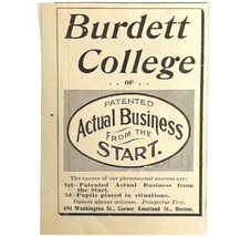 Burdett College Of Business 1894 Advertisement Victorian Boston Mass ADB... - £8.00 GBP