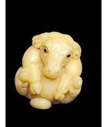 Vintage Japanese Ojime Bead Ox Bull Hand Carved Signed Zodiac Showa Era - €127,22 EUR