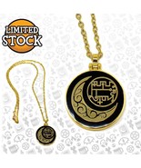 Official Helluva Boss Stolas Grimoire Seal Necklace Gold Mirror Locket P... - £78.21 GBP
