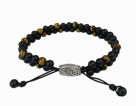 David Yurman Spiritual Beads Two Row Bracelet With Tigers Eye - £219.14 GBP