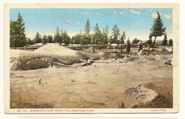 Mammoth Paint Pots Yellowstone National Park linen vintage Postcard Unused - $5.98