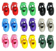 Grenade Sneakers Shoe Lace Locks Set Logo Spring Stopper 2 Pieces Pair String - £6.79 GBP+