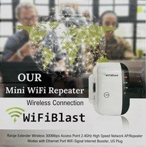 WiFiBlast Mini WiFi Repeater Wireless Connection - £9.68 GBP