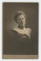 Antique Circa 1880s Cabinet Card Stunning Portrait of Beautiful Woman Chicago IL - £9.71 GBP