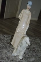 ROYAL DOULTON PROMENADE FIGURINE; FLAPPER WOMAN, AFGHAN DOG; REFLECTIONS... - $135.00