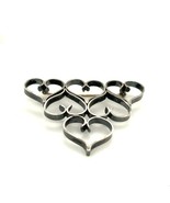 Vintage Sterling Signed Aniello Modern Mid Century Cluster Heart Shape B... - £73.53 GBP