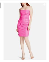 Strap Hot Dress Women Stylish Party Lambskin Leather Soft Halloween Barbie Pink - £154.65 GBP+