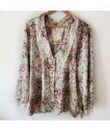 Victoria&#39;s Secret Vintage Gold Label 80s Lace Floral Botanicals Pajama T... - $34.17 CAD