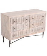 48 Inch Brushed Ivory Solid Wood Six Drawer Double Dresser - $2,297.46 CAD