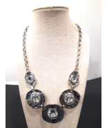 Women Joan Vass of NY Necklace Silver Tone Nice Costume Fashion Jewelry - £13.29 GBP