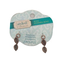 Styled Danglers By Tori Spelling Boho Copper Graduated Leaves For Jewelr... - $186.39 MXN