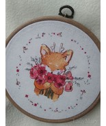 Baby Fox Cross stitch birthday pattern pdf - Newborn cross stitch little... - £3.90 GBP