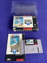 MLBPA Baseball (Super Nintendo, SNES) w/ Manual + Protector - Tested! - £12.14 GBP